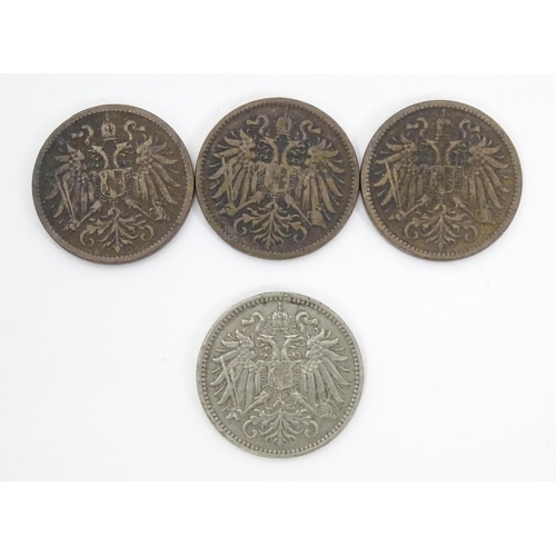 788A - Coins: A quantity of assorted coins examples to include Prussian, German, Austrian, Austro-Hungarian... 