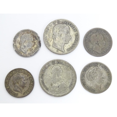 788A - Coins: A quantity of assorted coins examples to include Prussian, German, Austrian, Austro-Hungarian... 