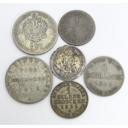 788A - Coins: A quantity of assorted coins examples to include Prussian, German, Austrian, Austro-Hungarian... 