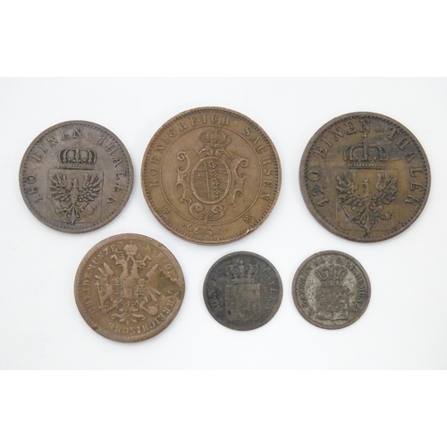 788A - Coins: A quantity of assorted coins examples to include Prussian, German, Austrian, Austro-Hungarian... 