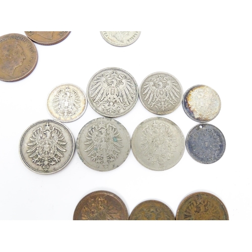 788A - Coins: A quantity of assorted coins examples to include Prussian, German, Austrian, Austro-Hungarian... 