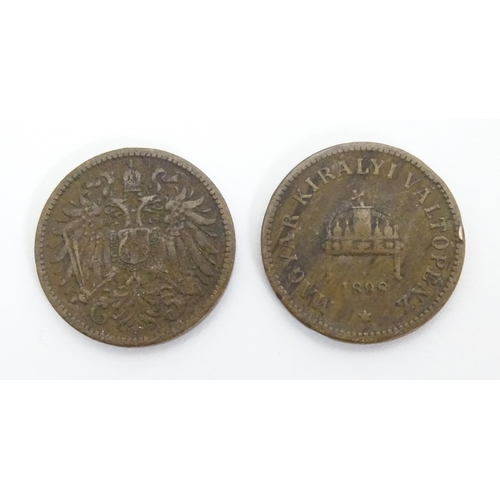 788A - Coins: A quantity of assorted coins examples to include Prussian, German, Austrian, Austro-Hungarian... 