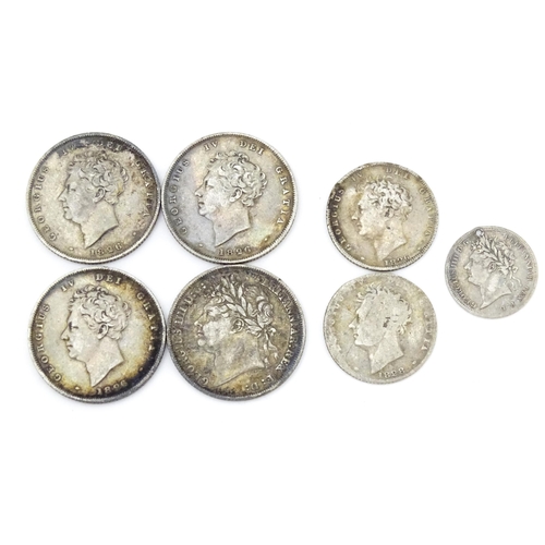 789A - Coins: Assorted 18th and 19thC coins to include George III, George IV, a Queen Anne, some silver exa... 