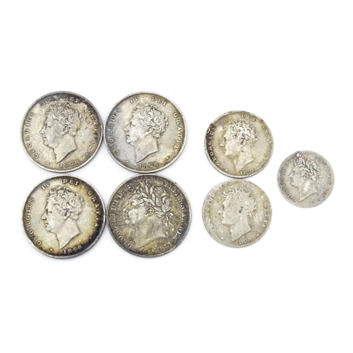 789A - Coins: Assorted 18th and 19thC coins to include George III, George IV, a Queen Anne, some silver exa... 