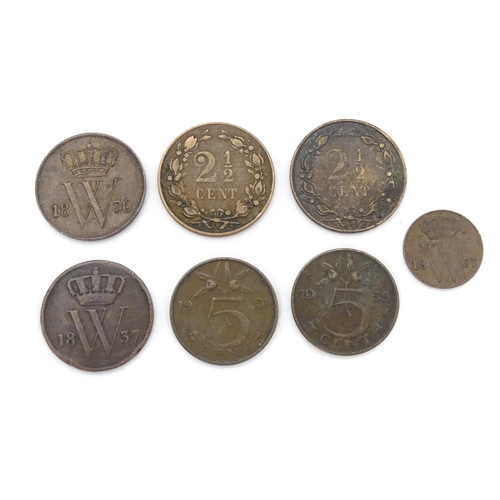 792 - Coins: A quantity of assorted coins from The Netherlands to include some silver examples (25)