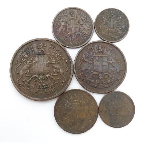 792A - Coins: A quantity of assorted Victorian Indian coins to include Rupees, Annas, etc. to include examp... 