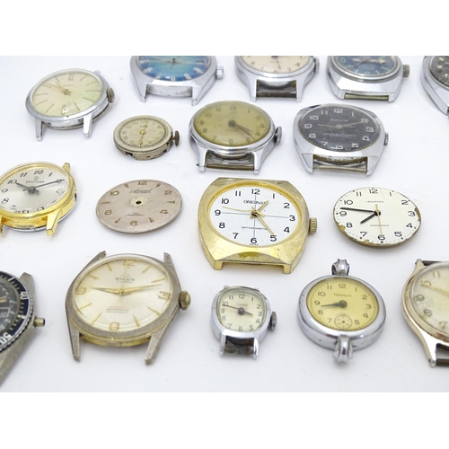 774A - A large quantity of assorted wrist watch cases, bracelets, straps, etc.