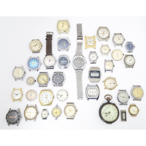 774A - A large quantity of assorted wrist watch cases, bracelets, straps, etc.