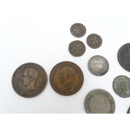 790 - Coins: A quantity of assorted Continental coins to include examples from Belgium, Denmark, Sweden, G... 