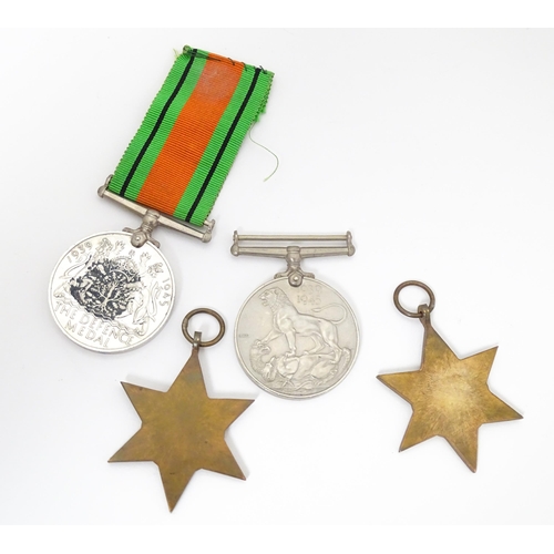 805 - Militaria , WWII / WW2 / World War Two / Second World War : a group of four campaign medals, compris... 