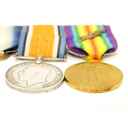 806 - Militaria , WWI / WW1 / World War One / First World War : a gallantry and campaign medal group to Ma... 