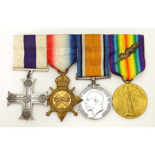 806 - Militaria , WWI / WW1 / World War One / First World War : a gallantry and campaign medal group to Ma... 