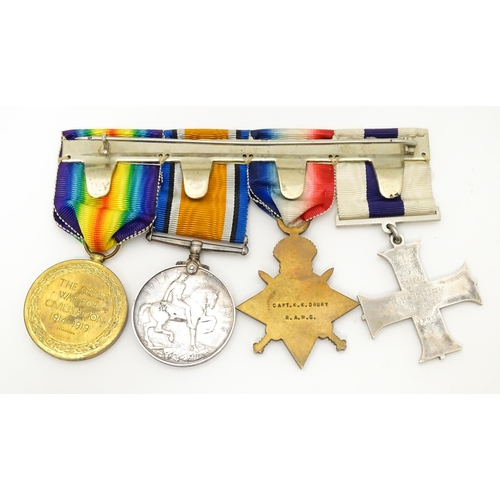 806 - Militaria , WWI / WW1 / World War One / First World War : a gallantry and campaign medal group to Ma... 