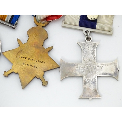 806 - Militaria , WWI / WW1 / World War One / First World War : a gallantry and campaign medal group to Ma... 