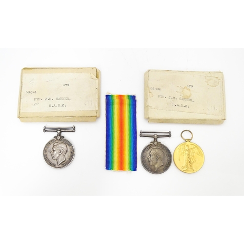 807 - Militaria , WWI / WW1 / World War One / First World War : 1914-1918 War Medal (with ribbon) and Vict... 