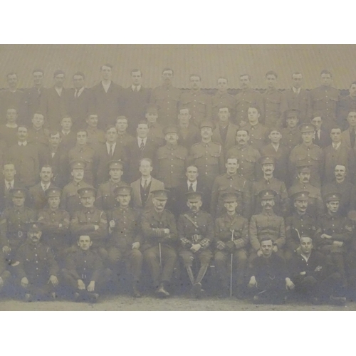 816 - Militaria , WWI / WW1 / World War One / First World War : a Infantry company intake photograph, inde... 