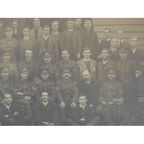 816 - Militaria , WWI / WW1 / World War One / First World War : a Infantry company intake photograph, inde... 