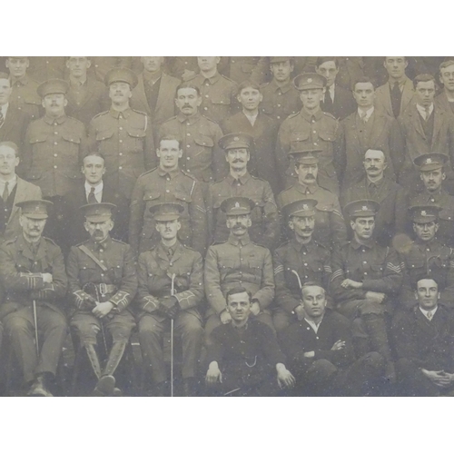 816 - Militaria , WWI / WW1 / World War One / First World War : a Infantry company intake photograph, inde... 