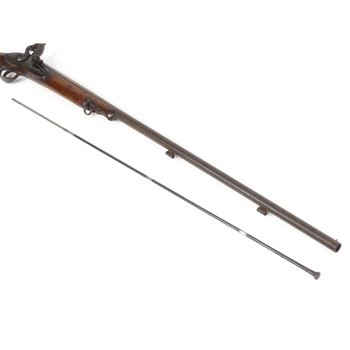 793 - A 19thC Belgian flintlock fowling piece, the smoothbore twist barrel (approx 28 gauge) measuring 35 ... 