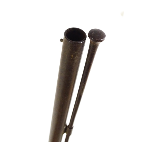 793 - A 19thC Belgian flintlock fowling piece, the smoothbore twist barrel (approx 28 gauge) measuring 35 ... 