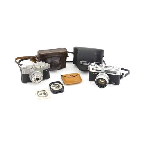 1141 - Two 20thC film cameras to include a Yashica Electro 35 camera, and a Bencini Koroll 24 S. Together w... 