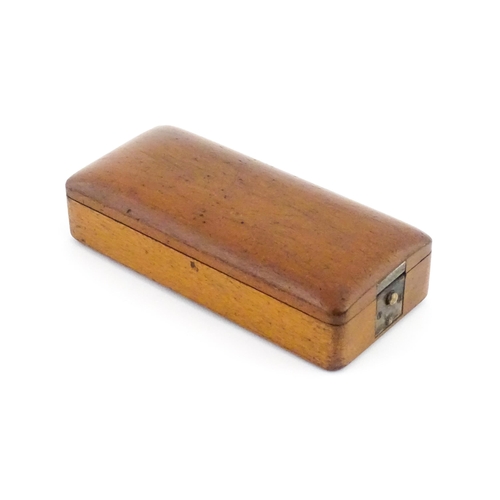 1143 - A late 19th / early 20thC apothecary / jeweller's balance scale within a fitted mahogany case, with ... 