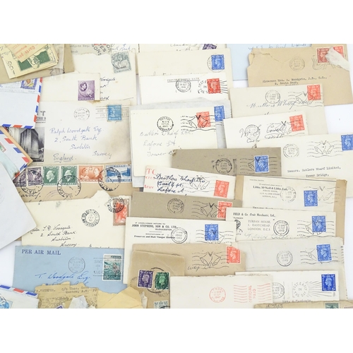 1195 - A large quantity of 19thC and later postage stamps and albums, to include two Penny Black stamps, on... 