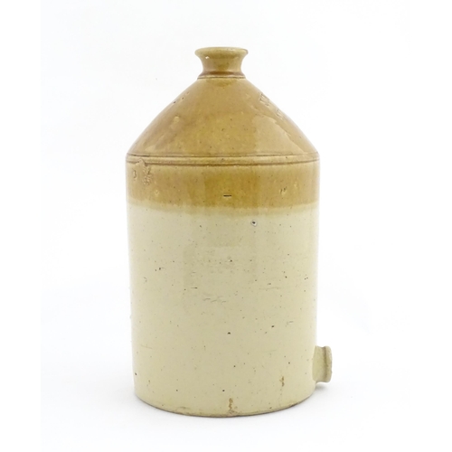 1205 - An early 20thC stoneware two tone flagon with spout lower, marked J. H. Clare Aylesbury 44. Approx. ... 