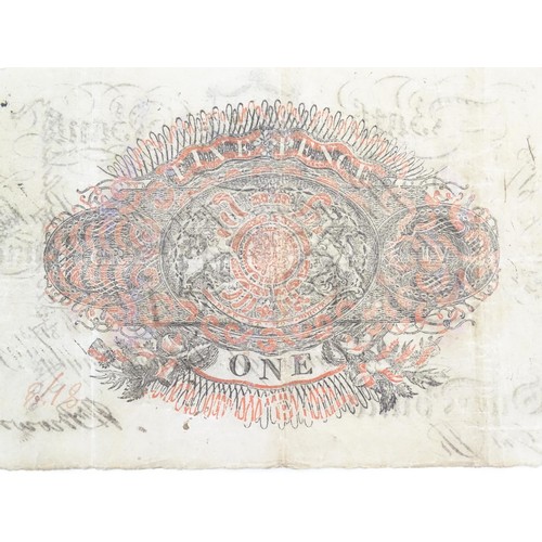 1180 - A Bath Bank (Cavanagh, Browne, Bayley & Browne) One Pound note, serial number 8173, variously stampe... 