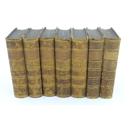 945 - Books: Seven books of Disraeli Works, to include Vivian Grey 1868, Contarini Fleming 1869, Henrietta... 