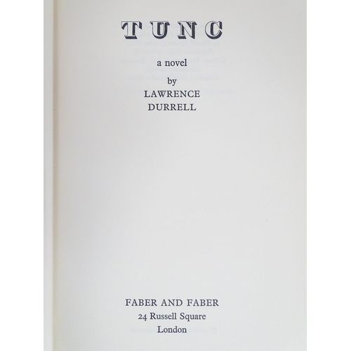 949 - Books: Two books by Lawrence Durrell comprising Tunc, 1968, and Monsieur or The Prince of Darkness, ... 