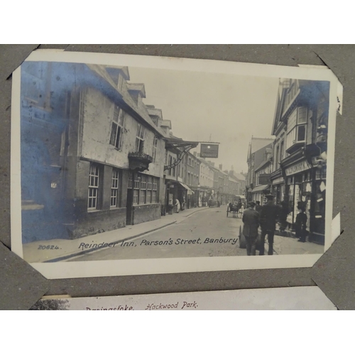 993 - A late 19thC - early 20thC postcard album containing pictorial and photographic postcards, subjects ... 