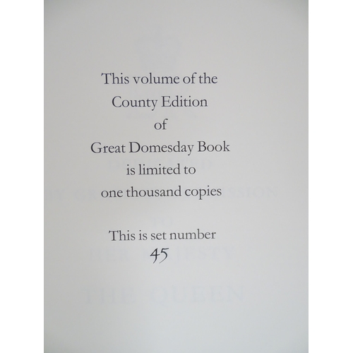 969 - Books: The Lancashire Domesday, comprising Introduction & Translation, Studies, and Folios & Maps. P... 