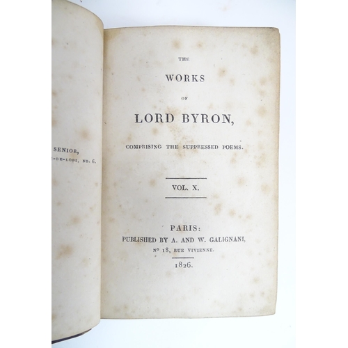 971 - Books: A quantity of assorted poetry books to include The Works of Lord Byron, volumes 1, 2, 4, 8, 1... 