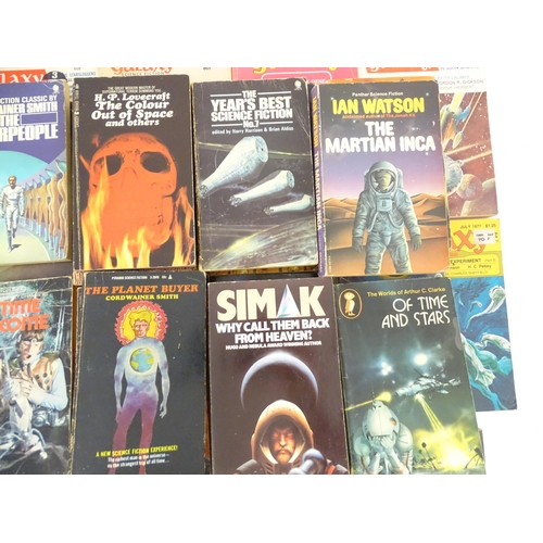 974 - Books: a quantity of mid to late 20thC Science Fiction paperbacks, comprising: Of Time and Stars by ... 