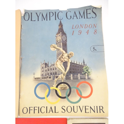 981 - A quantity of ephemera relating to the London 1948 Olympics XIV Olympiad , comprising: World Sports ... 