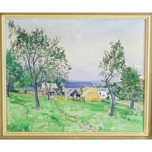 1468 - Harold Fletcher Trew (1888-1968), Oil on canvas, English School, Luxtree Farm, Longhope, Gloucesters... 