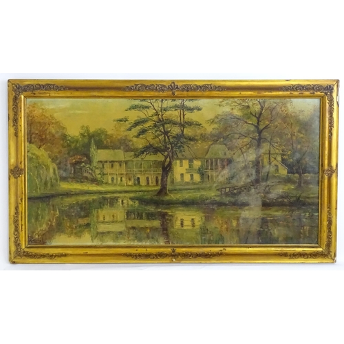 1471 - R. Perrot, 20th century, Oil on canvas, Le Hameau de la Reine, A view of The Queen's Hamlet from the... 