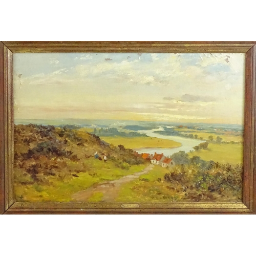 1489 - Harold Lander, 20th century, Scottish School, Oil on canvas, A landscape scene with a view of the Ri... 