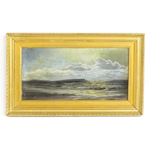 1543 - Early 20th century, English School, Oil on board, A coastal view. Approx. 6 3/4