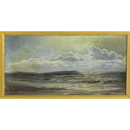 1543 - Early 20th century, English School, Oil on board, A coastal view. Approx. 6 3/4