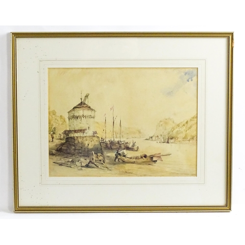 1633 - After William Callow, Late 19th century, Watercolour, Wallenstadt from Wesen Switzerland. Signed wit... 