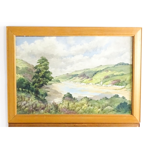 1638 - Tom Smith, 20th century, Watercolours, Two estuary landscapes, one titled Sunshine and Shadow. Both ... 