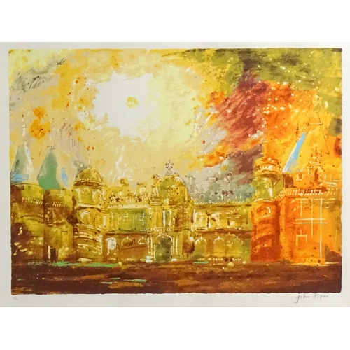 1700 - John Piper (1903-1992), Screenprint, Waddesdon Manor. Signed and numbered 15 / 70 in pencil under. A... 