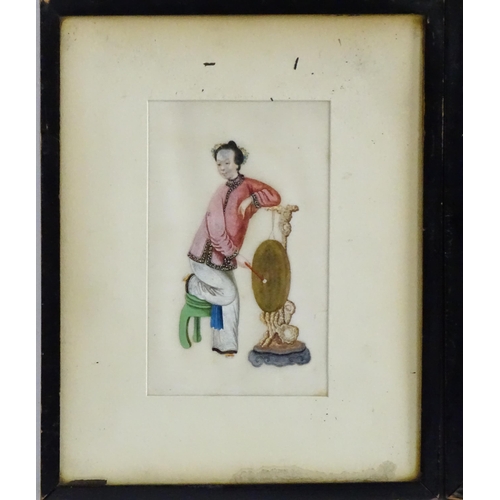 1713 - 19th century, Chinese School, Watercolour and gouache on rice paper, Three figural studies comprisin... 