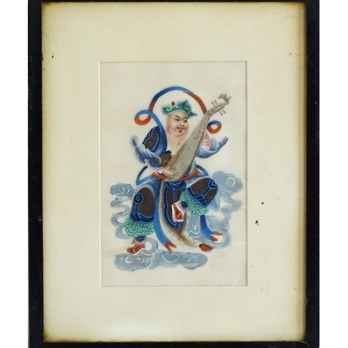 1713 - 19th century, Chinese School, Watercolour and gouache on rice paper, Three figural studies comprisin... 