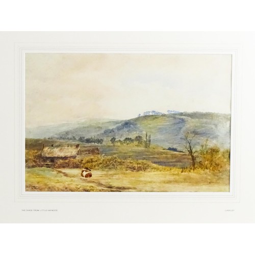 1606 - John Keeley (1849-1930), Watercolour, The Chase from Little Haywood.  Signed and dated 1871 lower le... 