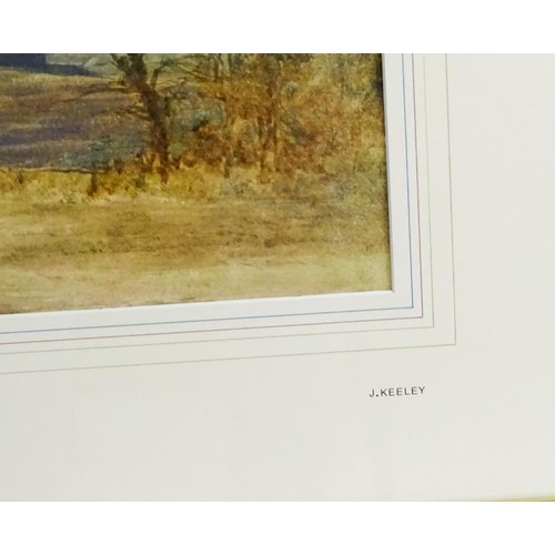 1606 - John Keeley (1849-1930), Watercolour, The Chase from Little Haywood.  Signed and dated 1871 lower le... 