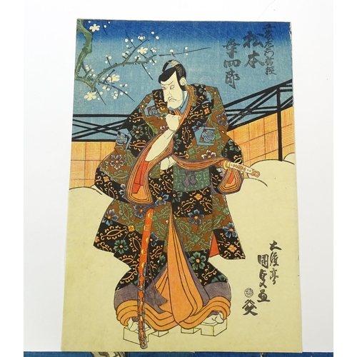 1753 - After Utagawa Kunisada (1786-1865), Japanese School, Woodblock prints, A triptych, Kabuki Actors in ... 