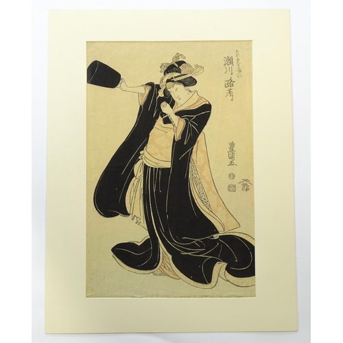 1762 - After Utagawa Toyokuni (1769-1825), Japanese School, Woodblock print, Kabuki actor Segawa Roko as a ... 